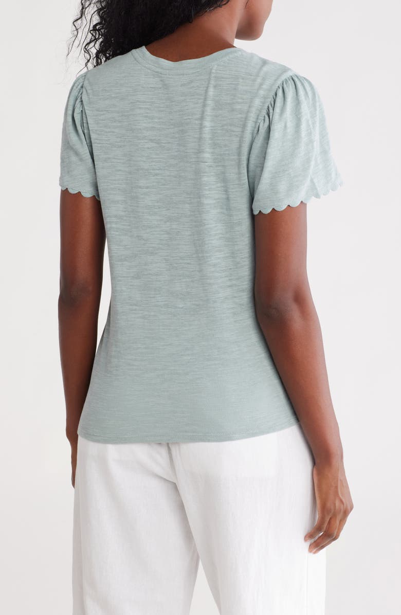 Caslon<sup>®</sup> Scallop Trim T-Shirt, Alternate, color, Grey Blue