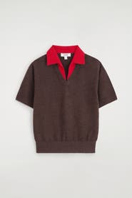 COS Merino Wool Layered Polo Shirt
