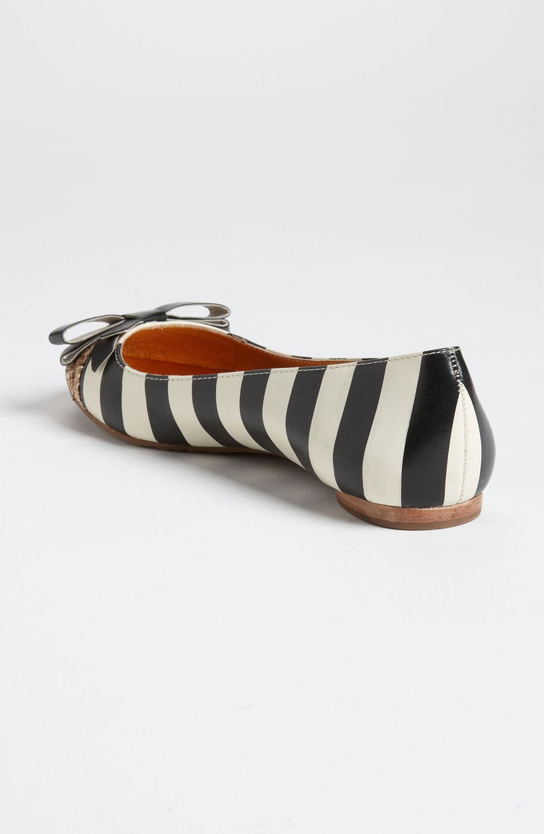 'trixie' flat, Alternate, color, BLACK/ CREAM STRIPE