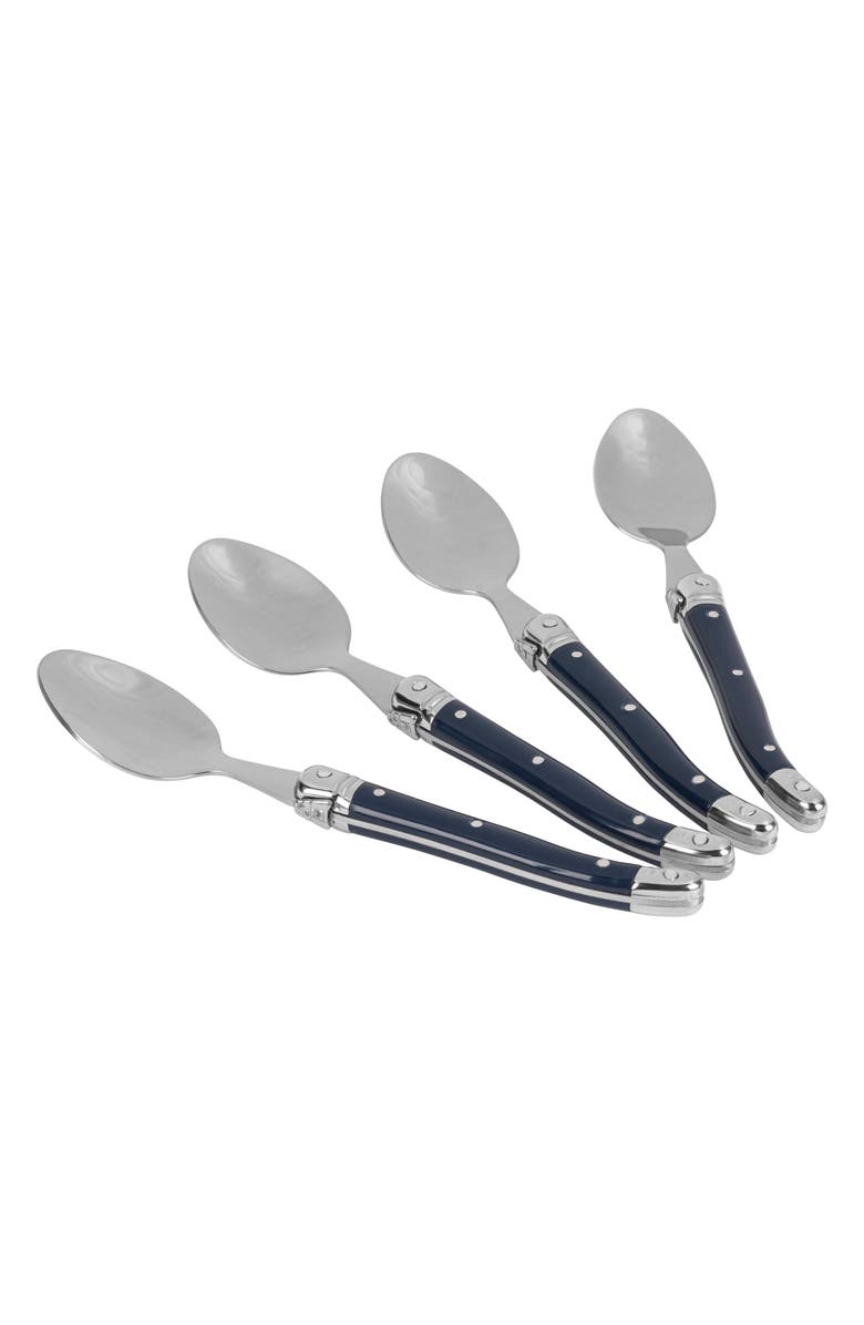 FRENCH HOME Laguiole 4-Pack Coffee Spoons, Main, color, Navy