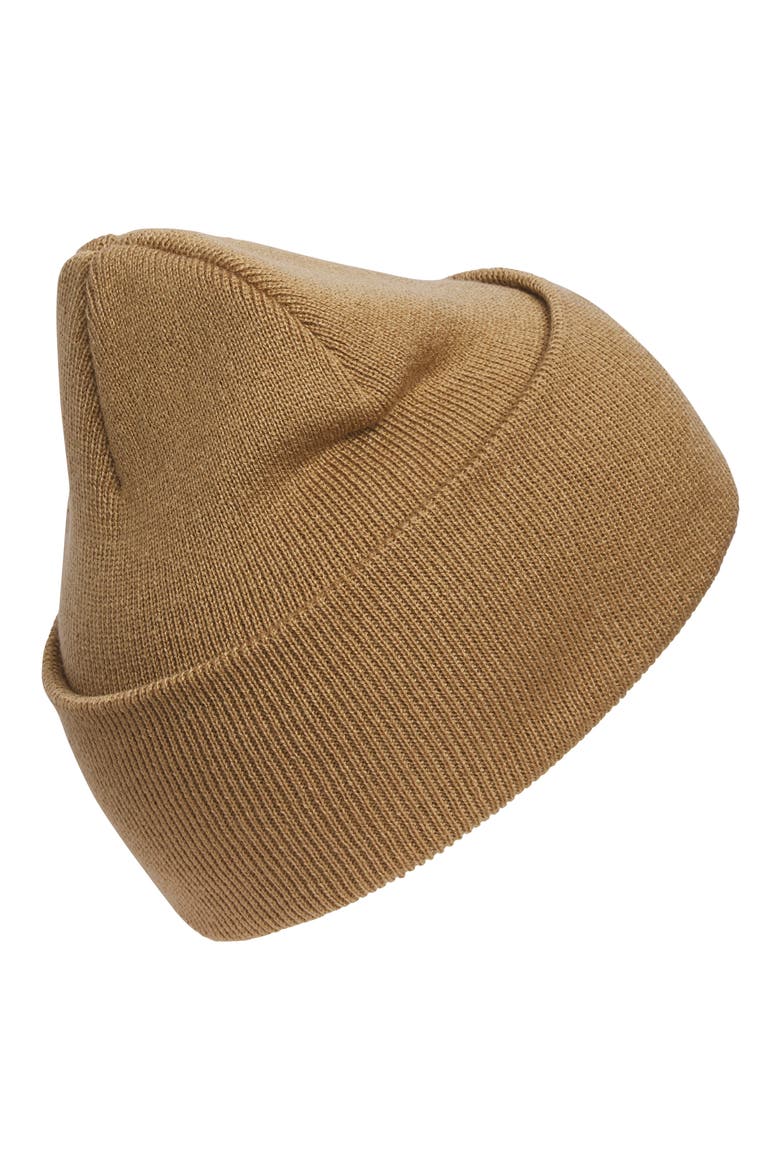 Trefoil Tall Beanie, Alternate, color, CARDBOARD BROWN/ BLACK