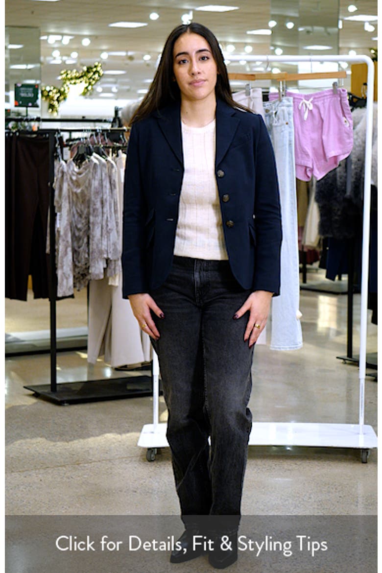 Herringbone Cotton Blend Jacquard Blazer video