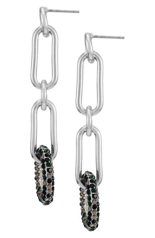 Vince Camuto Link Drop Earrings In Silver Tone