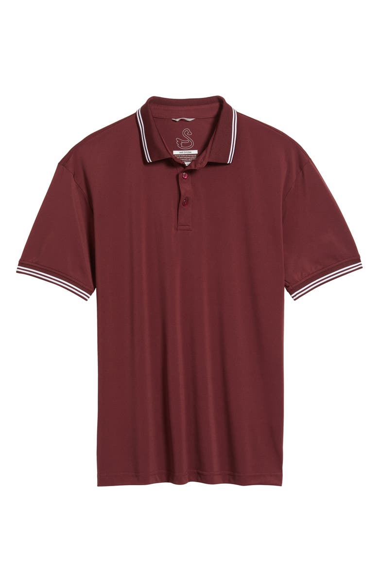 Swannies Thatcher Tipped Performance Polo, Alternate, color, Maroon