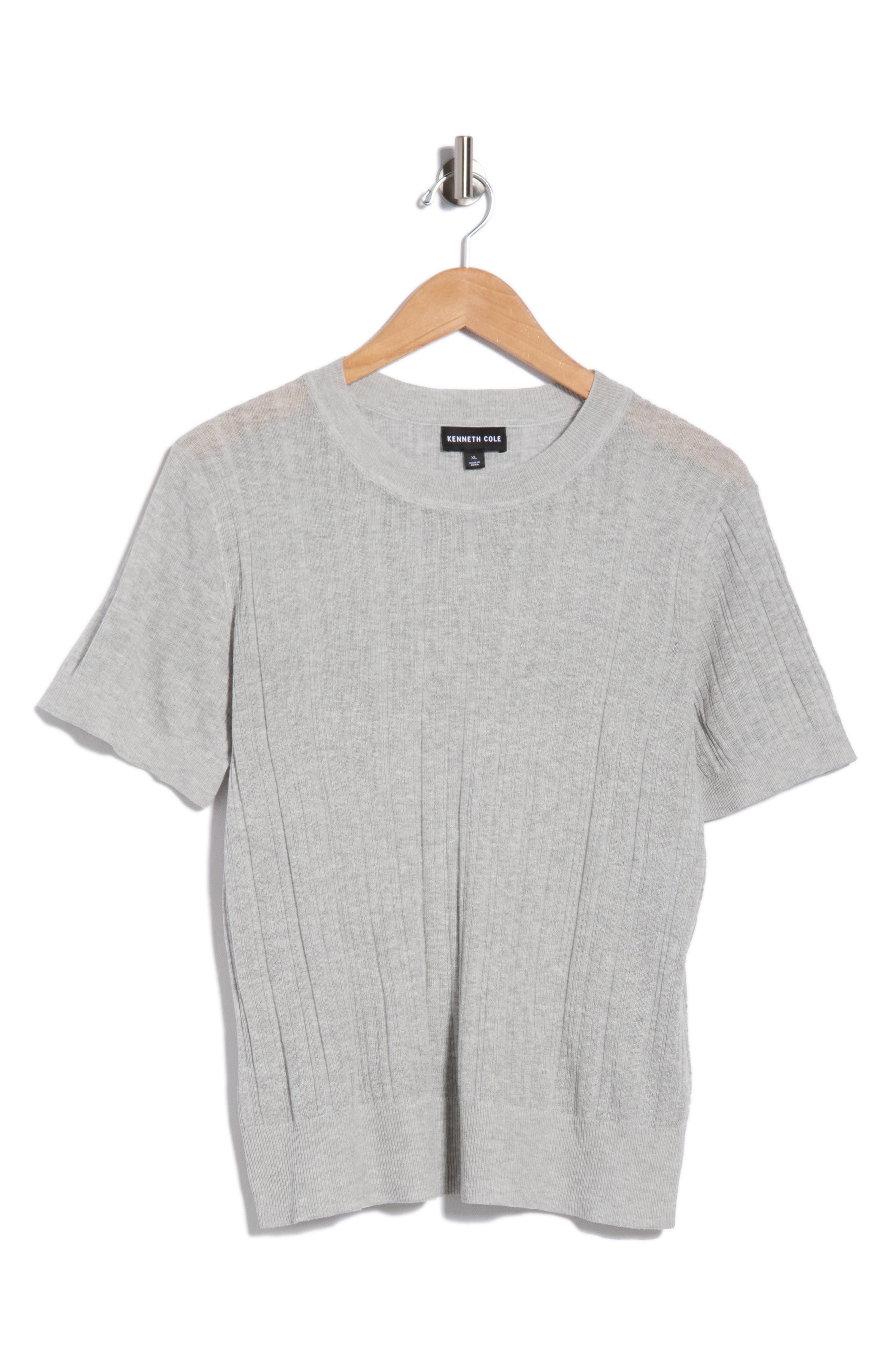 Variegated Rib Crewneck Sweater