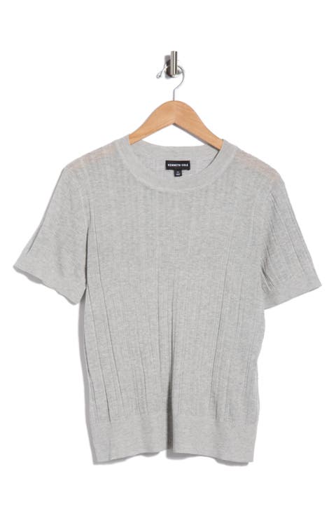 Variegated Rib Crewneck Sweater