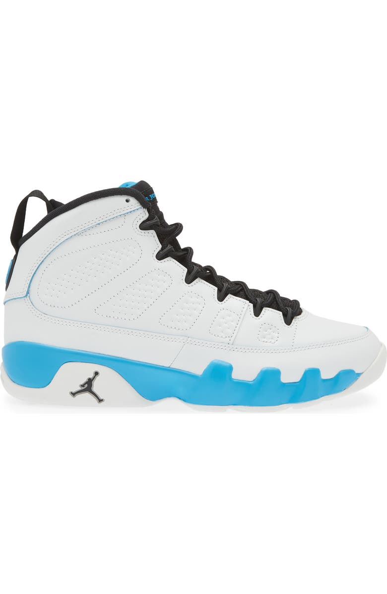 Jordan Air Jordan 9 Retro 'Powder Blue' High Top Sneaker, Alternate, color,