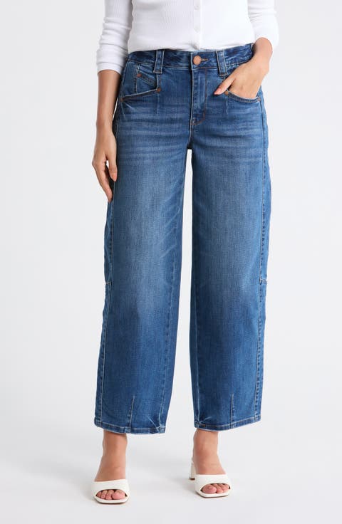 Relaxed Fit Barrel Leg Jeans