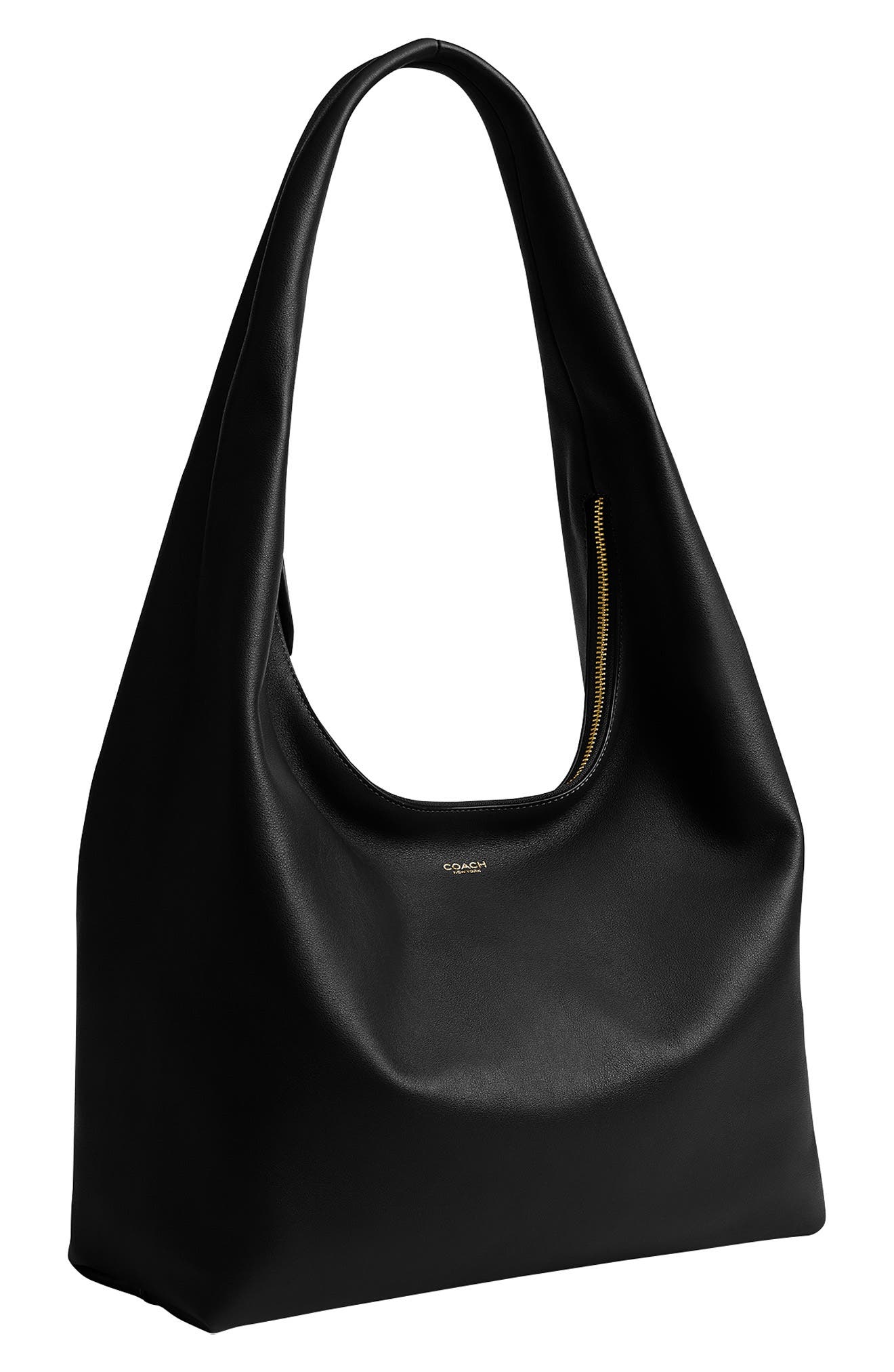Pillow Brooklyn 34 Leather Shoulder Bag, Alternate, color, BLACK