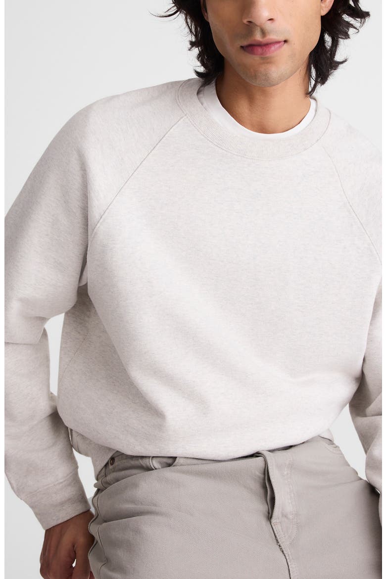 Crewneck Loopback Terry Sweatshirt, Alternate, color, HEATHER GREY