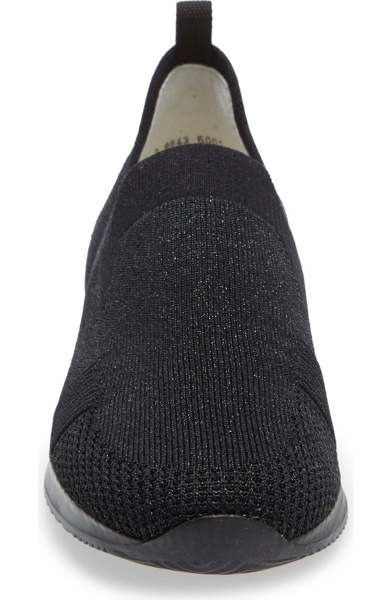 ara Leena Sneaker, Alternate, color, Black Wovenstretch Fabric