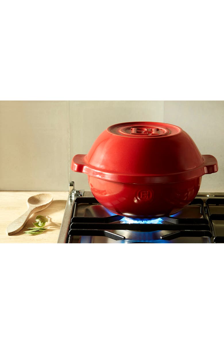 Emile Henry Bread & Potato Pot, Alternate, color, Burgundy