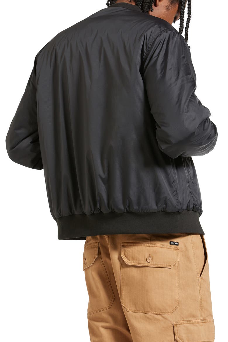 Dillinger Flight Bomber Jacket, Alternate, color, BLACK