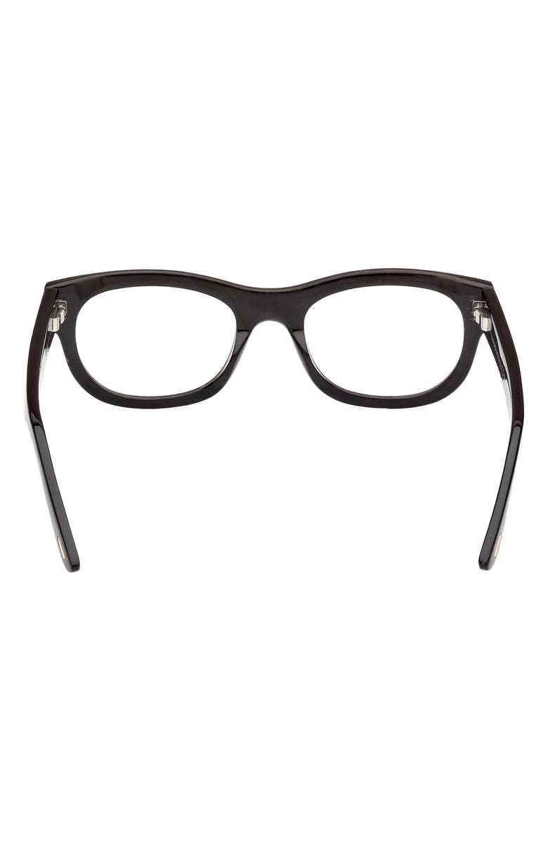 TOM FORD 51mm Rectangular Optical Glasses, Alternate, color, Black Striped Brown / T Logo
