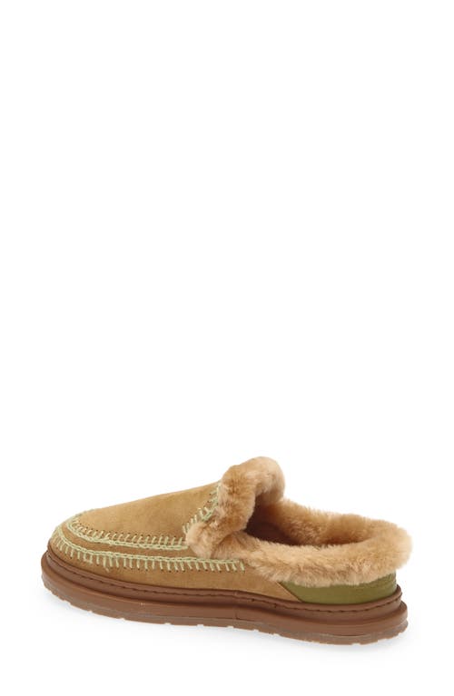 Laidback London Jun 4.1 Genuine Shearling Lined Slipper In Brown