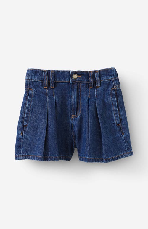 Cotton On Kids Kid's Sarai Pleat Front Denim Short In Mermaid Midnight Blue
