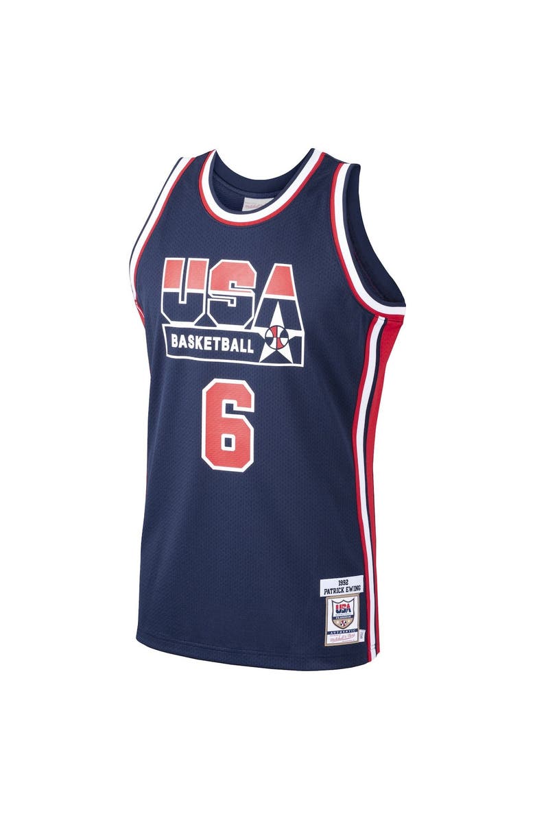 Mitchell & Ness Men's Mitchell & Ness Patrick Ewing Navy USA Basketball 1992 Dream Team Authentic Jersey, Alternate, color, 
