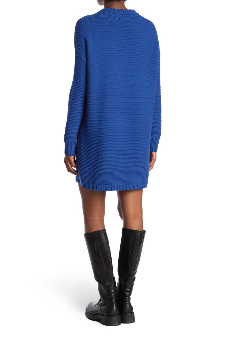 Mock Neck Mini Sweater Dress, Alternate, color, BLUE OLYMPUS