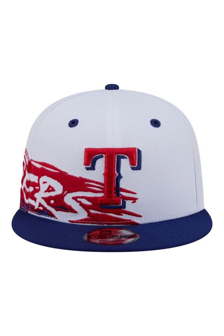 Men's New Era  White Texas Rangers Swept 9FIFTY Snapback Hat, Alternate, color, White