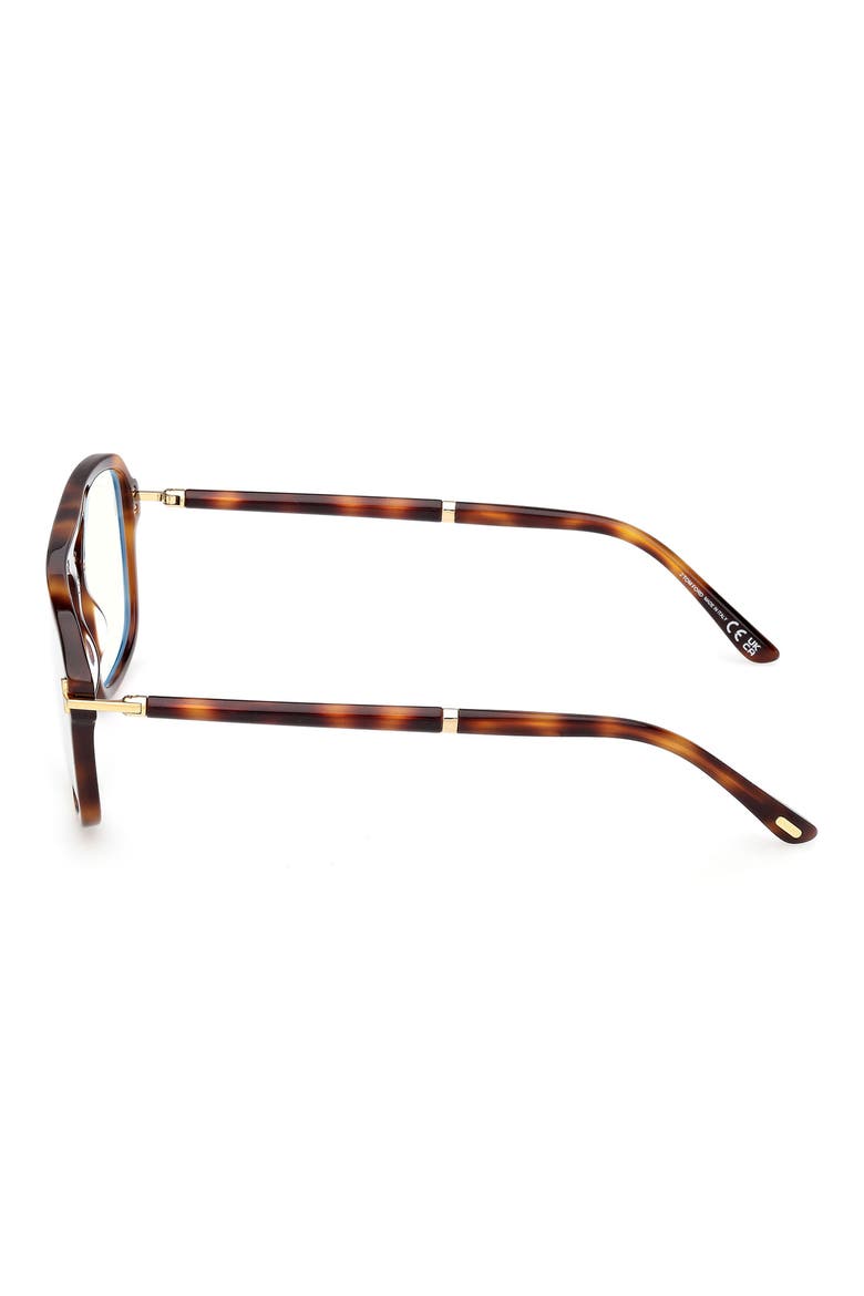 54mm Navigator Blue Light Blocking Glasses, Alternate, color, CLASSIC HAVANA YELLOW GOLD