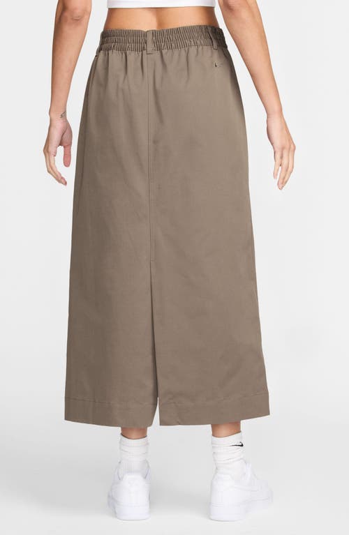 Nike Structured Twill Skirt In Brown