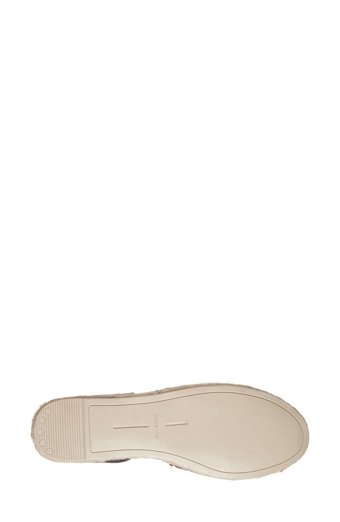'Ciara' d'Orsay Platform Espadrille, Alternate, color, BLACK LEATHER