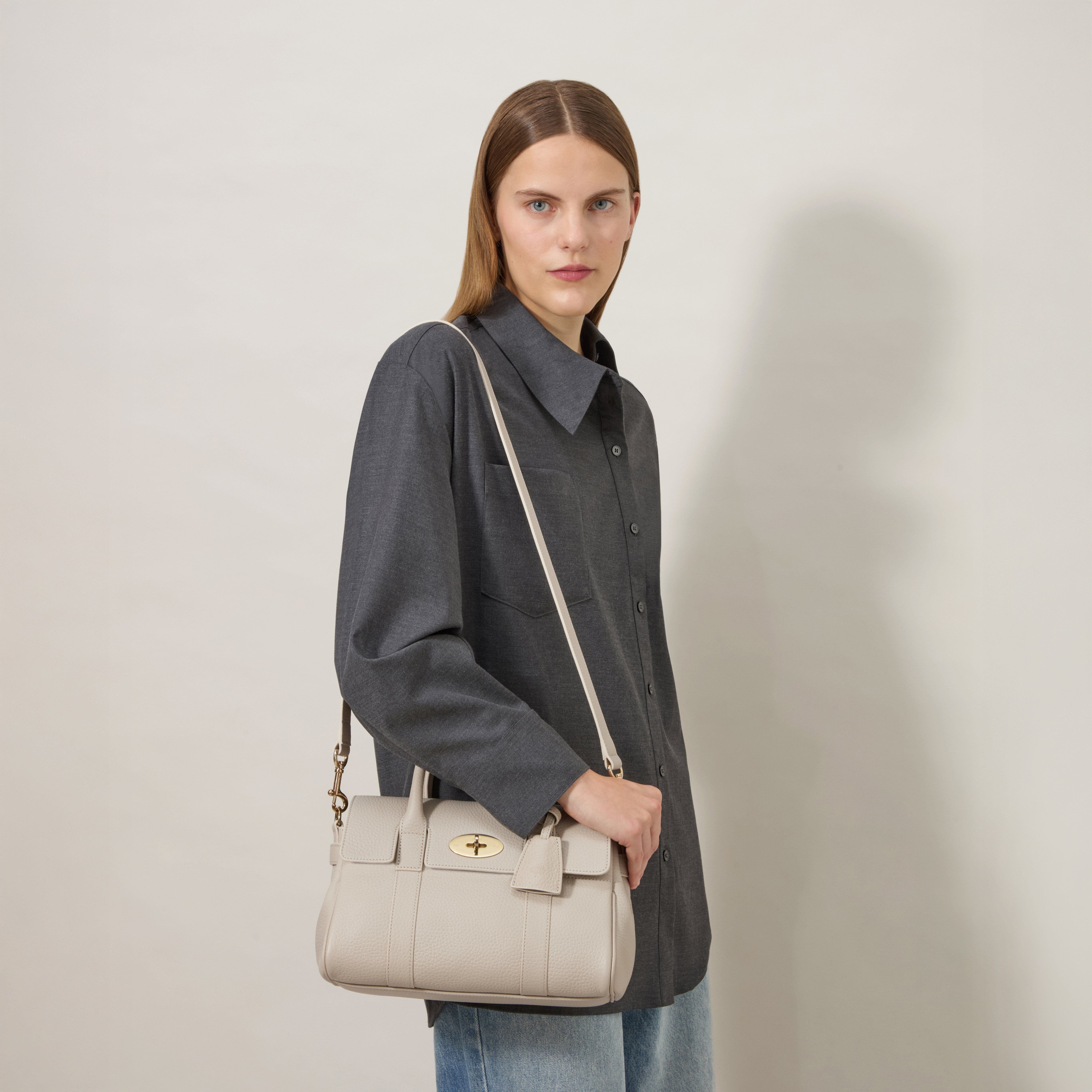 Mulberry Small Bayswater Satchel, Alternate, color, Chalk