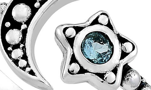 Samuel B. Moon & Star Bypass Ring In Blue