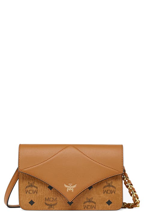 Diamond Shoulder Bag in Visetos Leather Mix