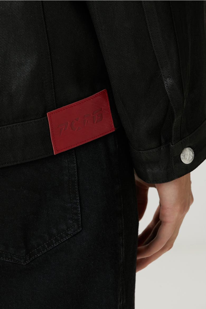 Faded Denim Jacket, Alternate, color, BLACK