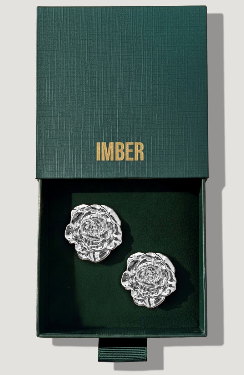 IMBER Rose Statement Stud Earrings, Alternate, color, 