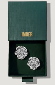IMBER Rose Statement Stud Earrings