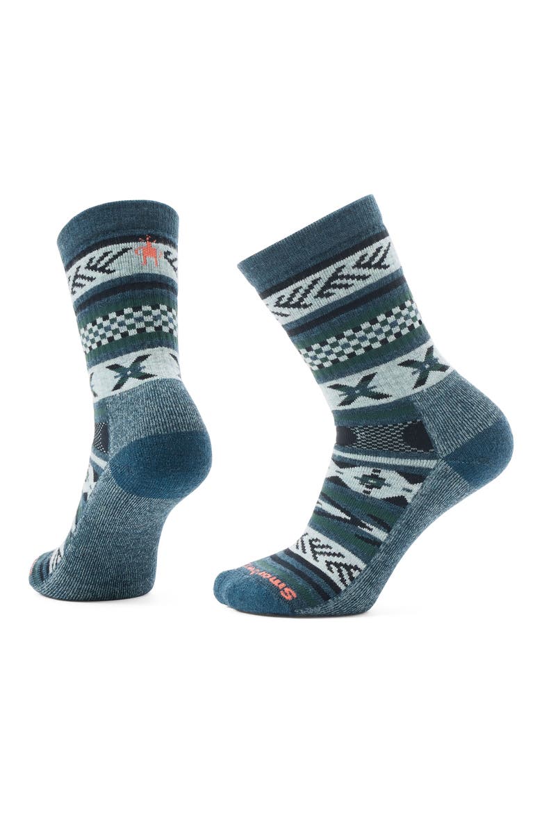 Everyday Cabin Games Crew Socks, Main, color, TWILIGHT BLUE