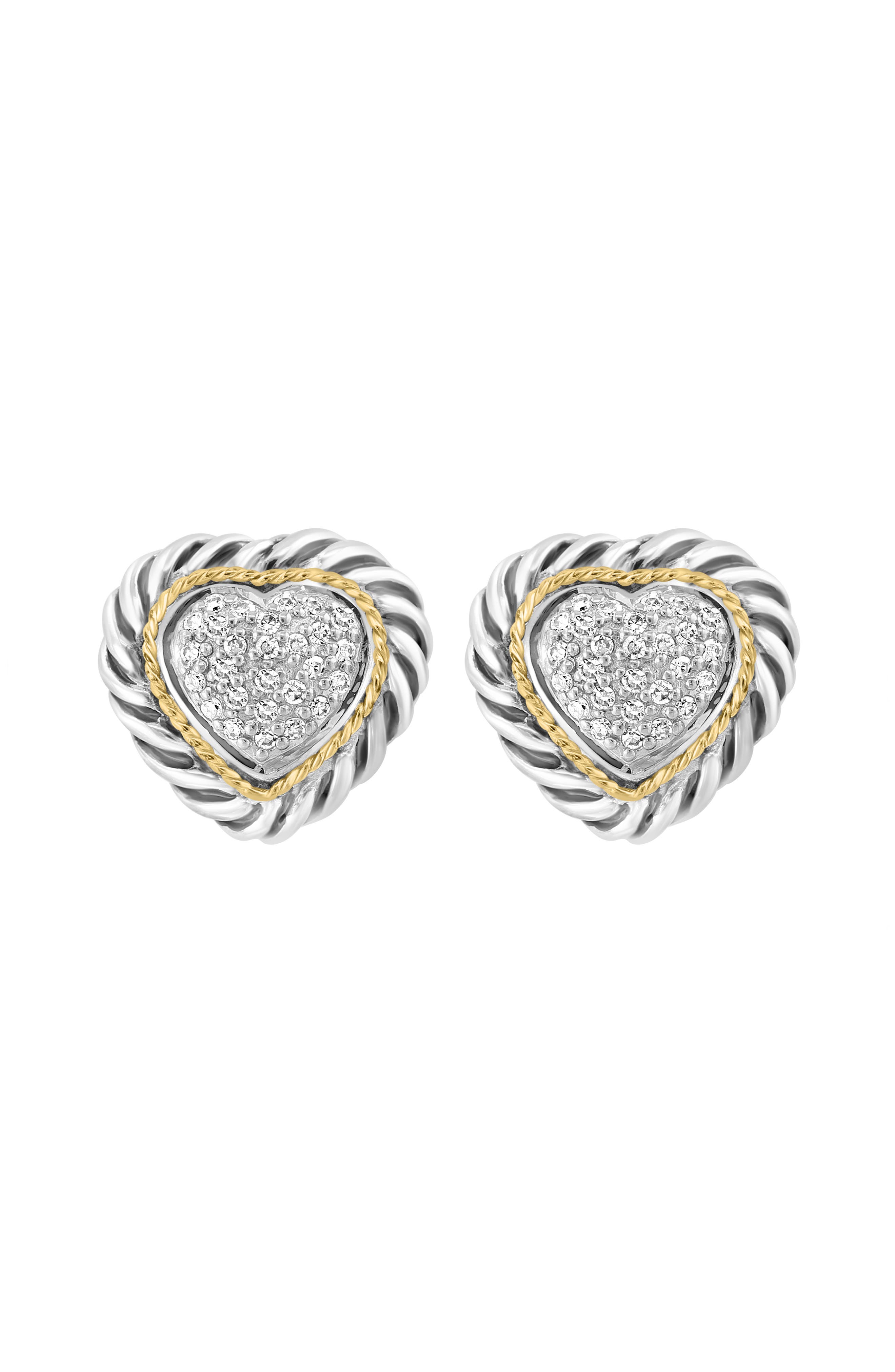 EFFY Diamond Pavé Heart Stud Earrings