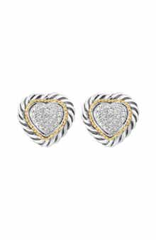 EFFY Diamond Pavé Heart Stud Earrings