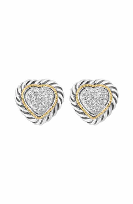 EFFY Diamond Pavé Heart Stud Earrings