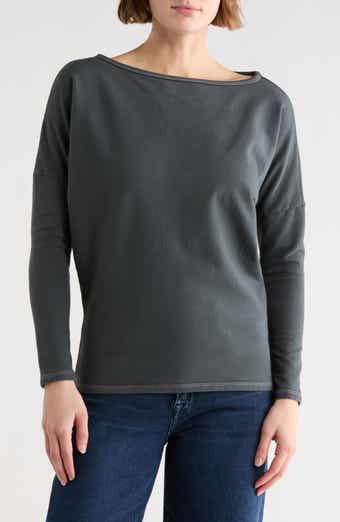 Boat Neck Dolman Sleeve Sweater