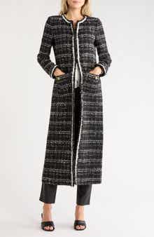 Kidman Boucle Long Jacket with Trim