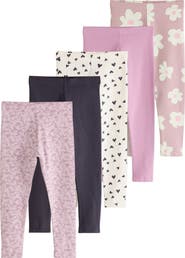 NEXT Kids' 5-Pack Leggings