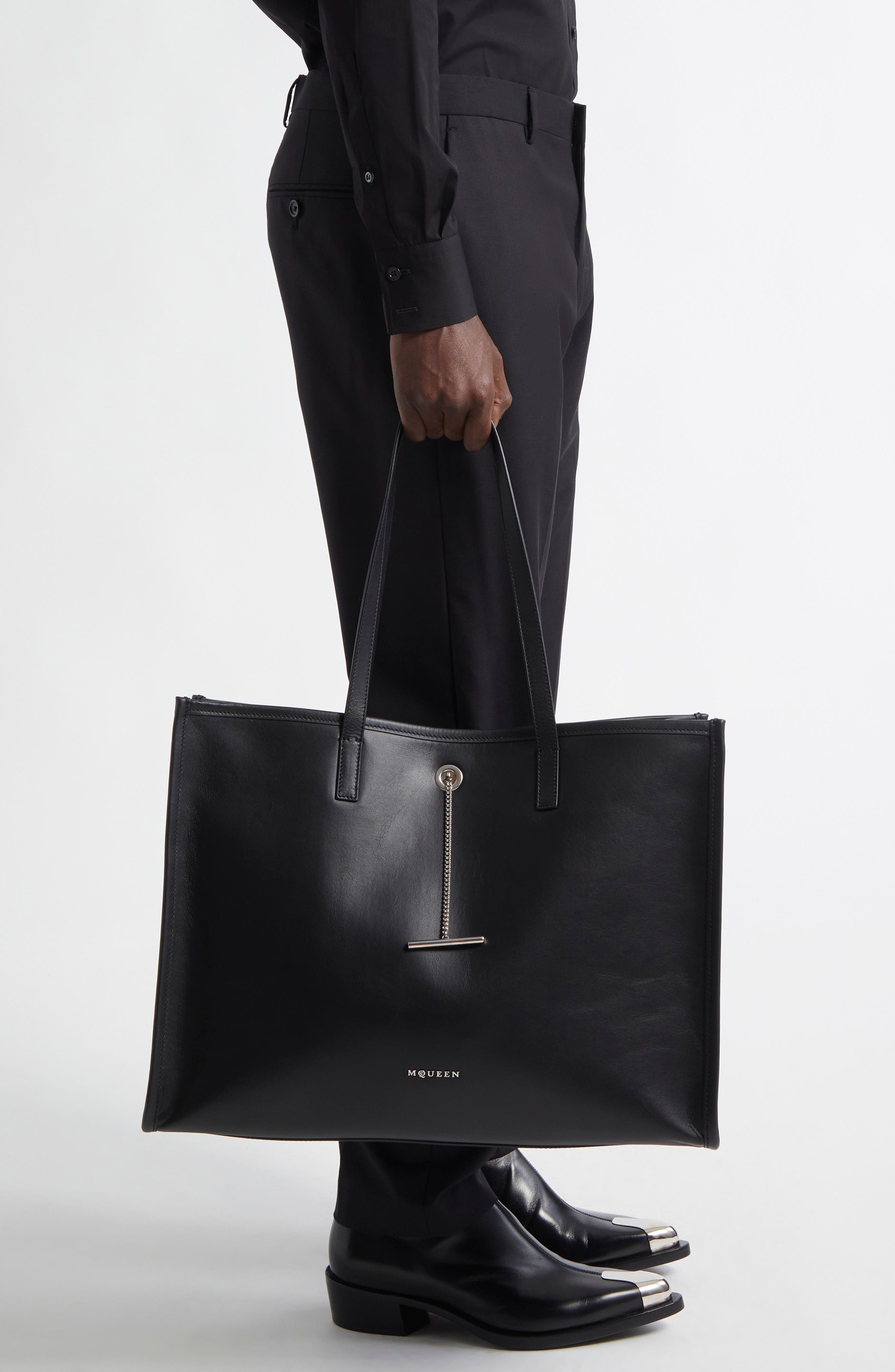 McQueen T-Bar Pendant Tote, Alternate, color, 