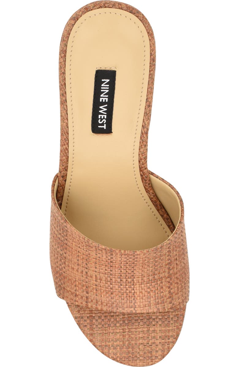 Nine West Boone Platform Slide Sandal, Alternate, color, Dark Brown