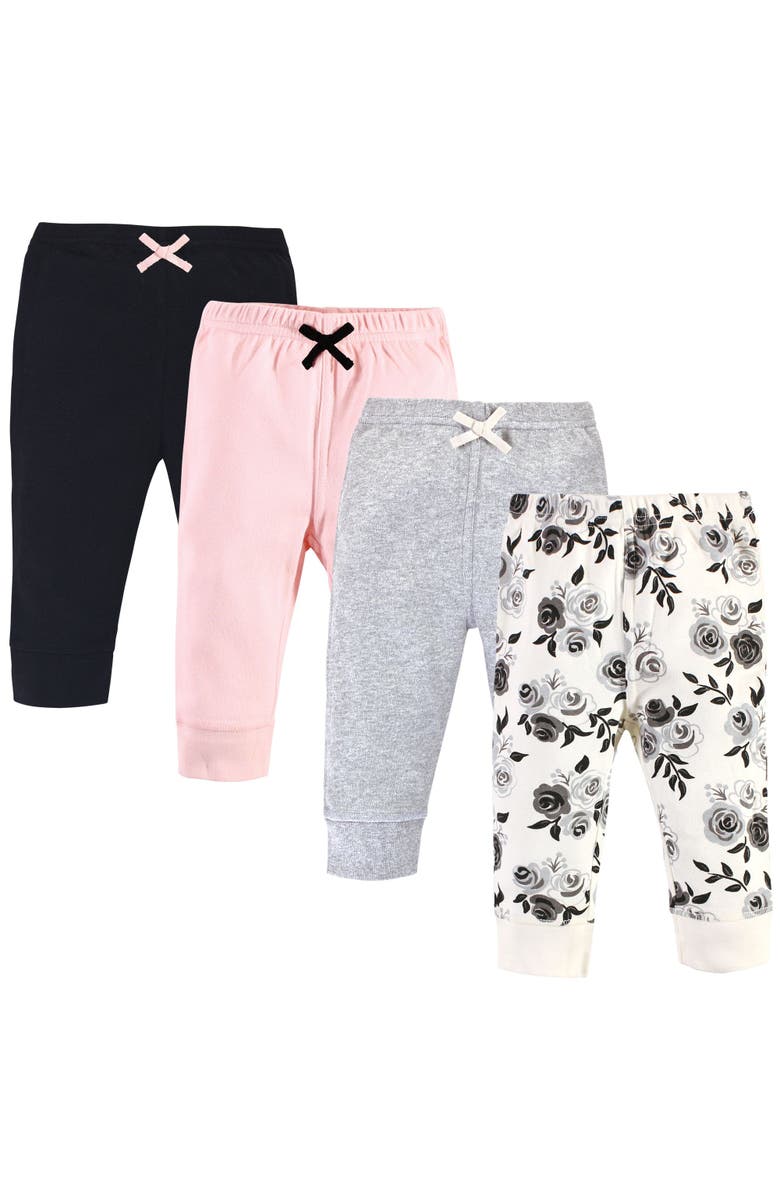 Touched by Nature Organic Cotton Pants for Young Ladies, Main, color, Black Floral