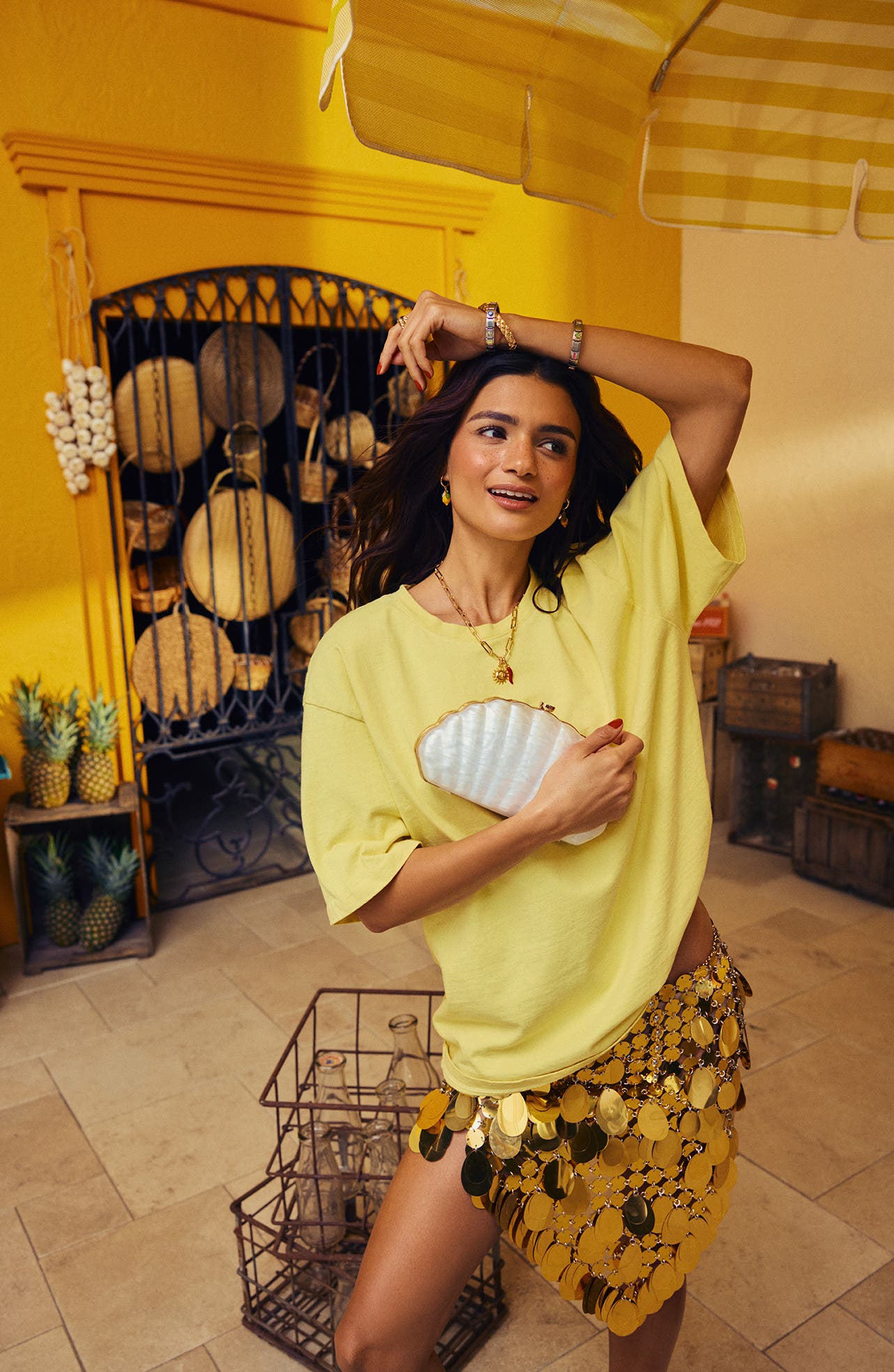 ALDO Sheshell Clutch, Alternate, color, Other White