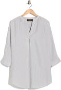 Renee C Pinstripe Tunic Top