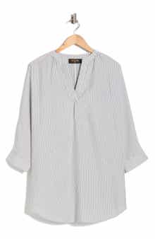 Renee C Pinstripe Tunic Top
