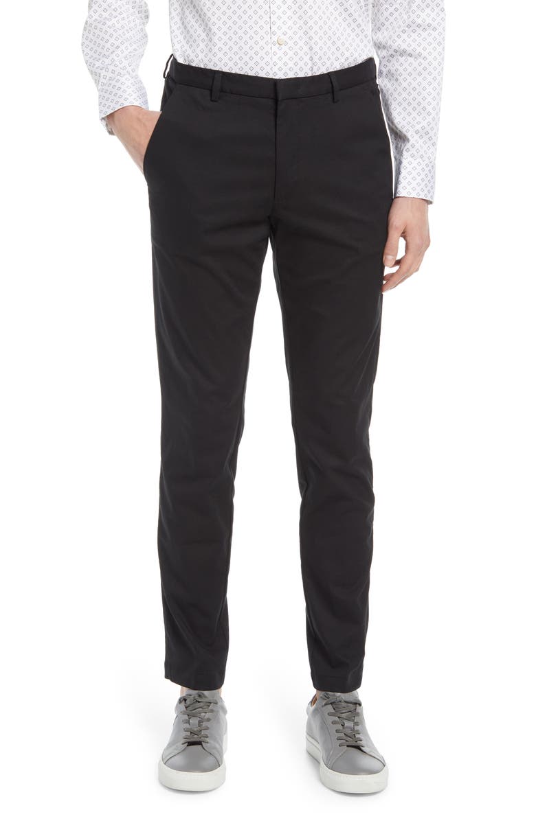 BOSS Kaito Flat Front Tapered Travel Chinos, Main, color,