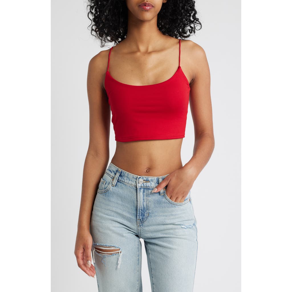 PacSun Fawn Crop Knit Camisole in Red