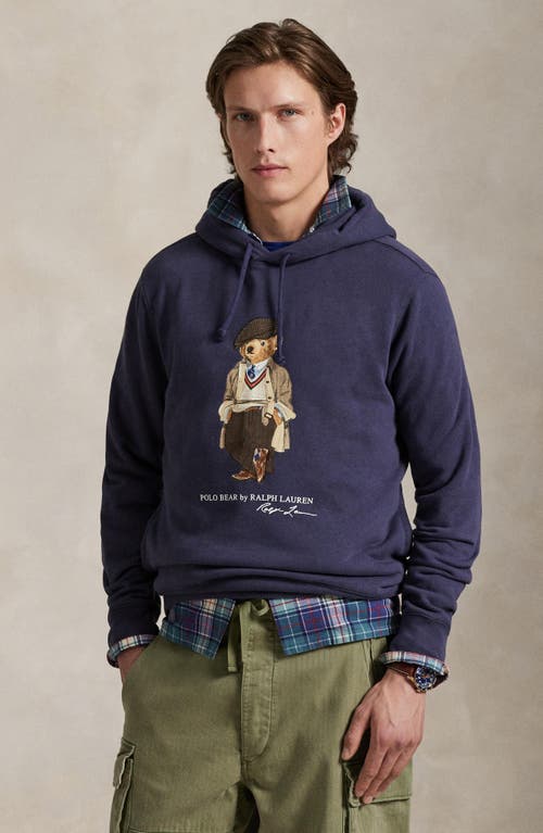Polo Ralph Lauren Hooded Sweatshirt With Graphic Print And Pocket In Blue