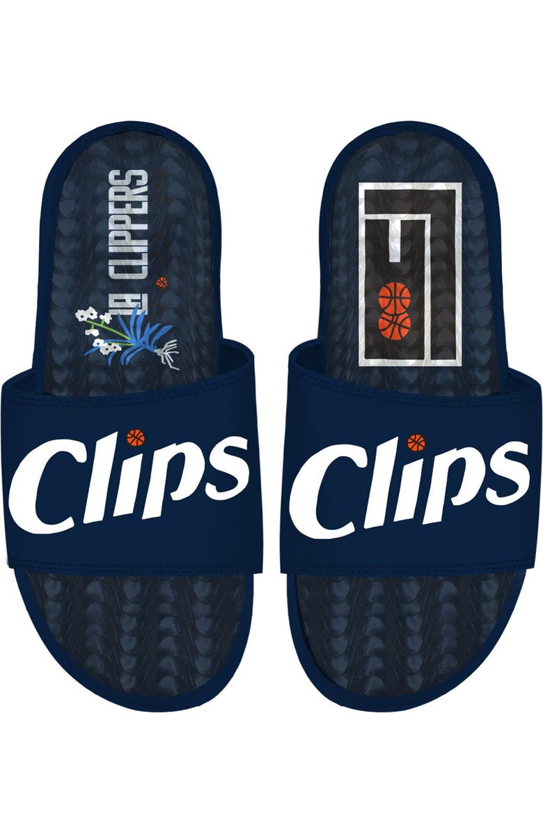 ISLIDE Men's ISlide Navy LA Clippers 2023/24 City Edition Gel Slide Sandals, Main, color,
