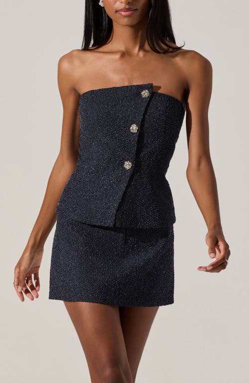 Astr The Label Milani Tweed Miniskirt In Blue